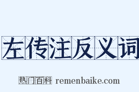 左传注反义词是什么意思的图片